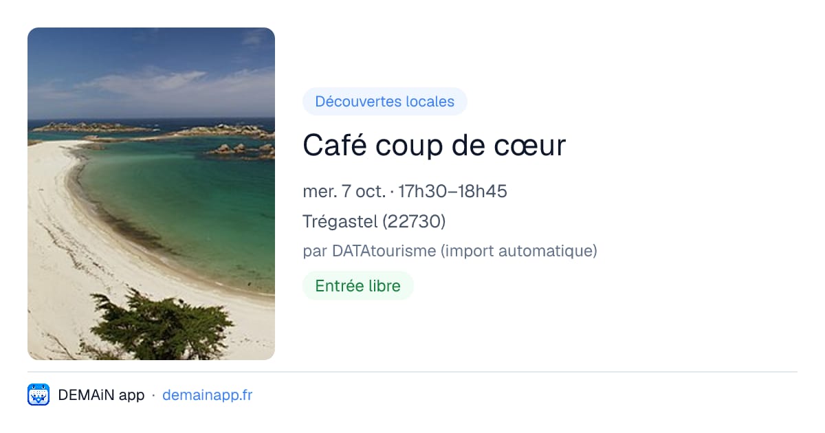 Café coup de cœur — Trégastel