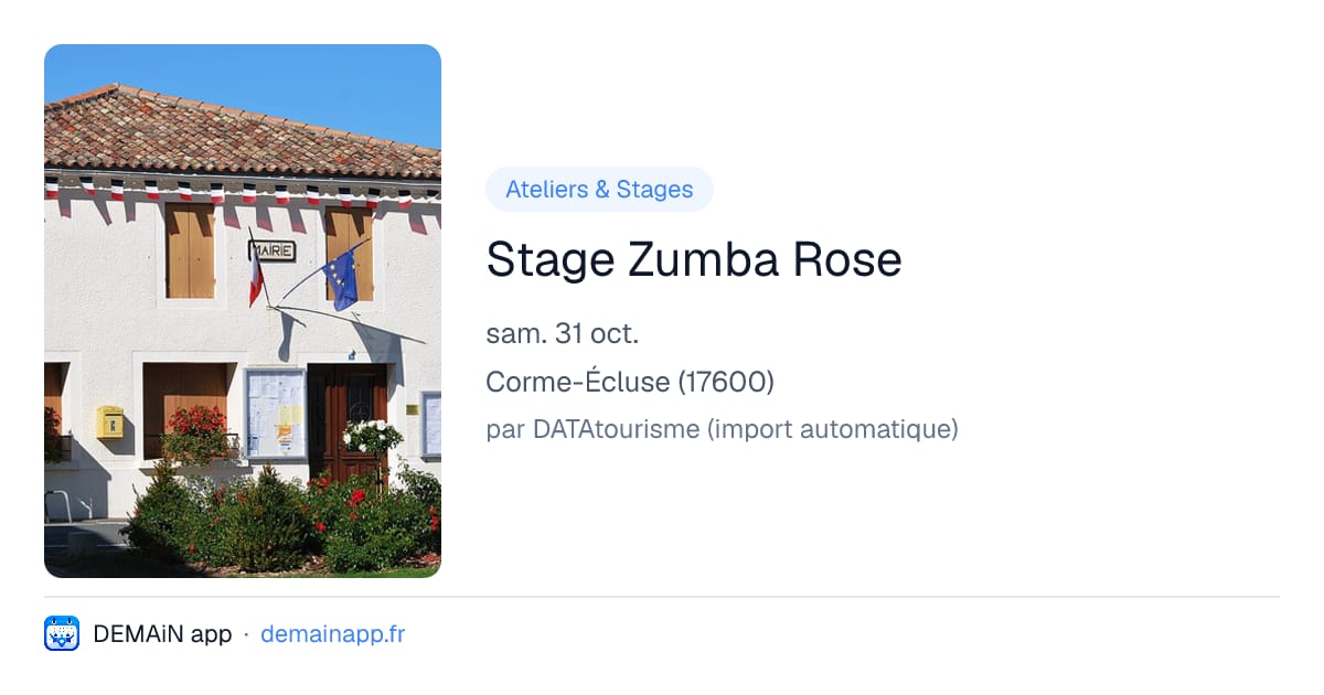 Stage Zumba Rose — Corme-Écluse