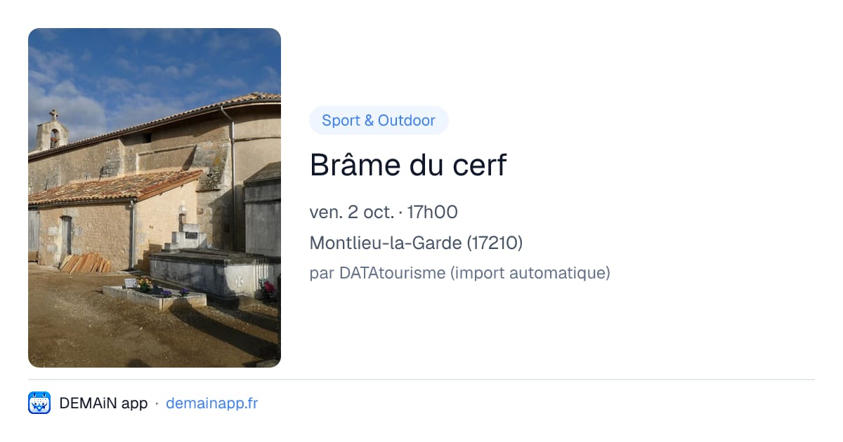 Brâme du cerf — Montlieu-la-Garde