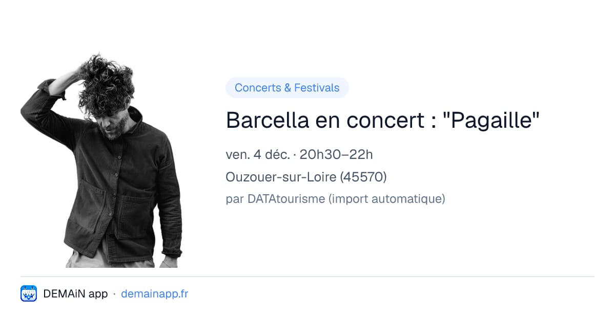 Barcella en concert : "Pagaille" — Ouzouer-sur-Loire