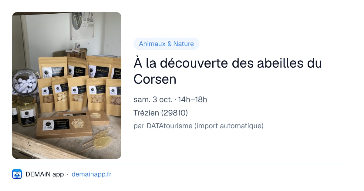À la découverte des abeilles du Corsen — Trézien