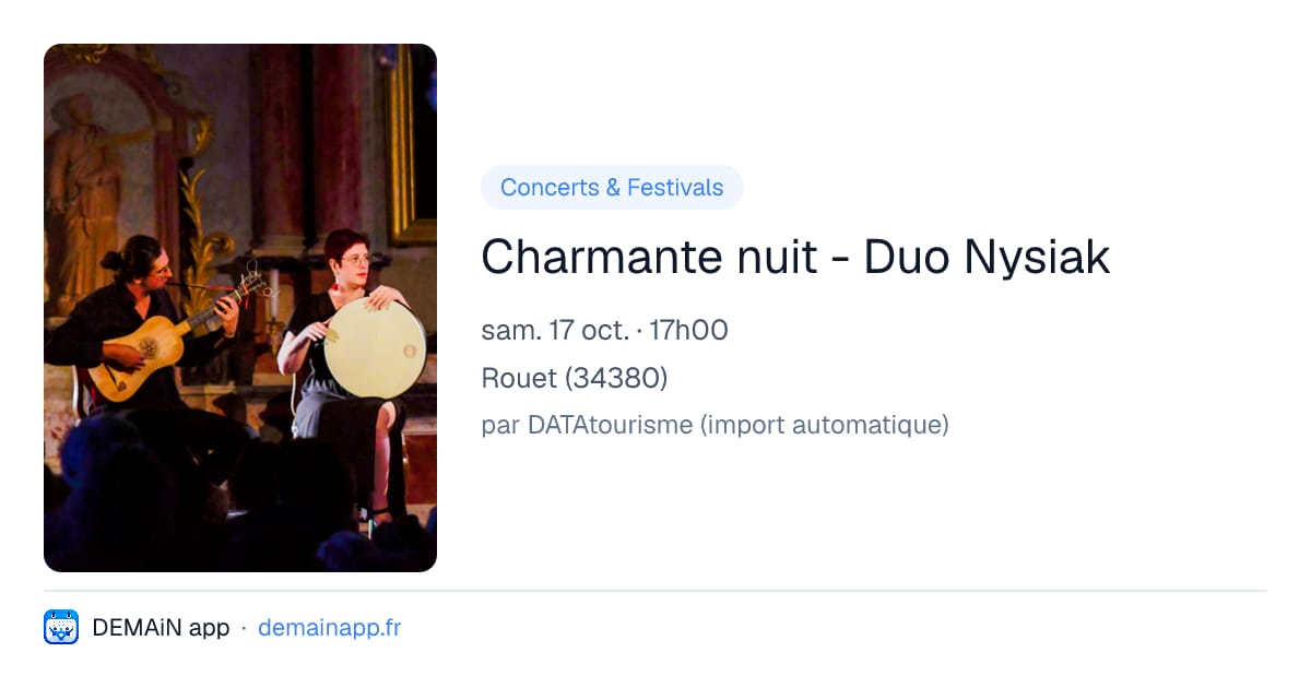 Charmante nuit - Duo Nysiak — Rouet