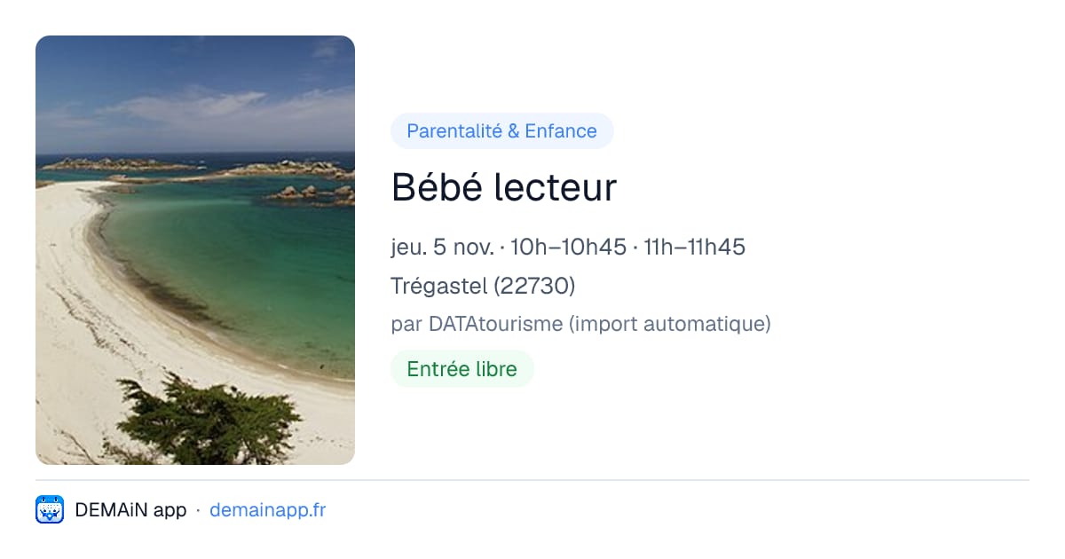 Bébé lecteur — Trégastel