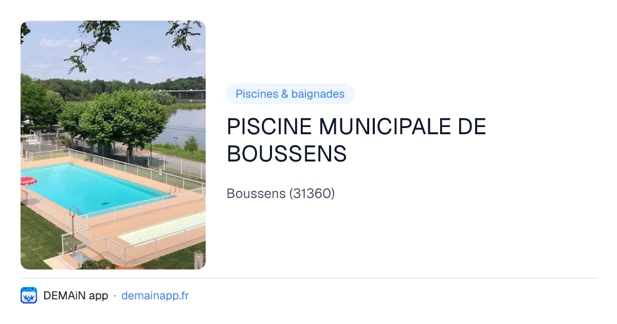 PISCINE MUNICIPALE DE BOUSSENS — Boussens