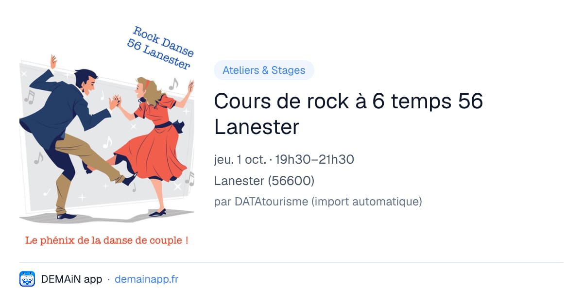 Cours de rock à 6 temps 56 Lanester — Lanester