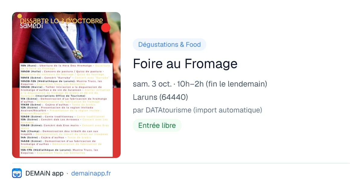 Foire au Fromage — Laruns