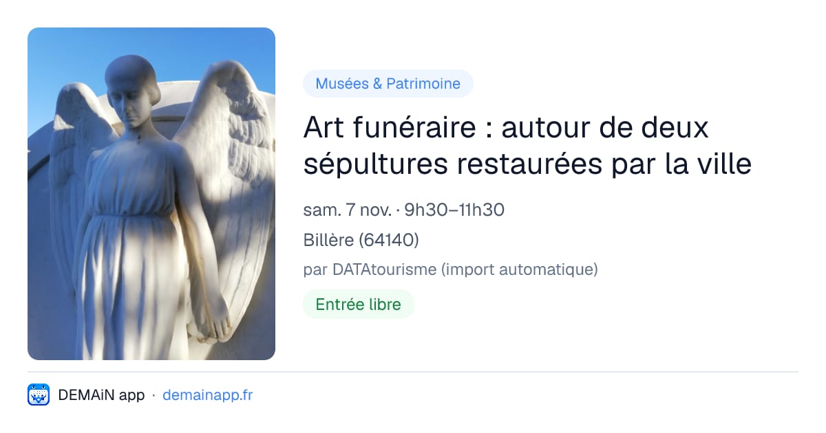 Art funéraire : autour de deux sépultures restaurées par la ville — Billère