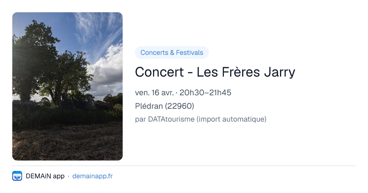 Concert - Les Frères Jarry — Plédran