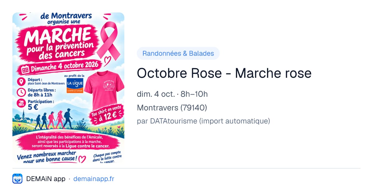 Octobre Rose - Marche rose — Montravers