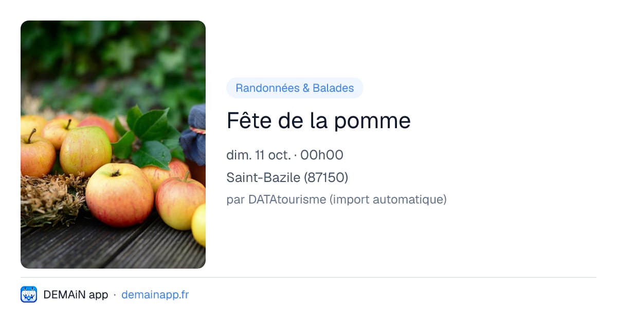 Fête de la pomme — Saint-Bazile