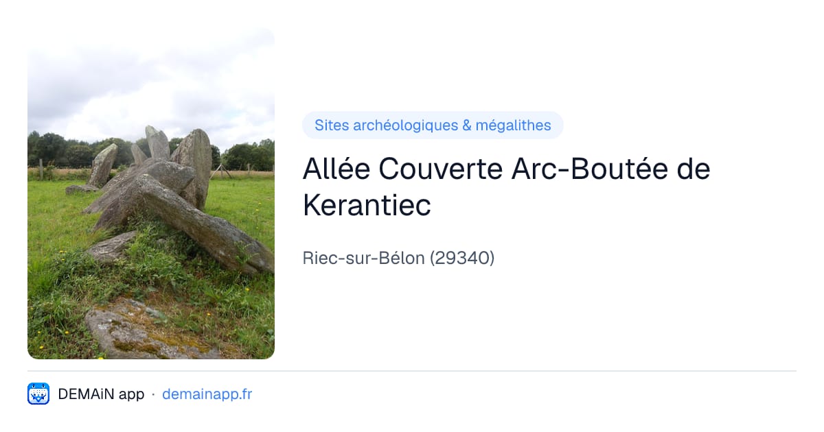 Allée Couverte Arc-Boutée de Kerantiec — Riec-sur-Bélon