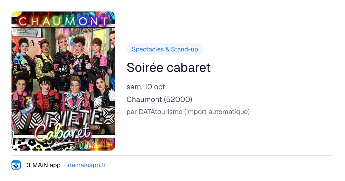 Soirée cabaret — Chaumont