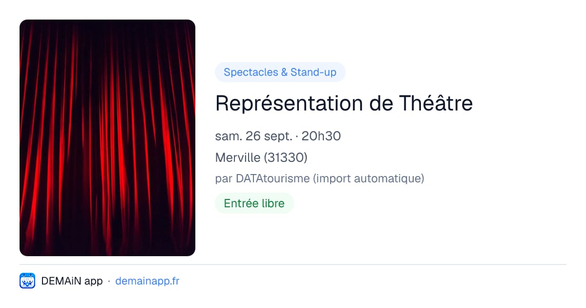 Représentation de Théâtre — Merville