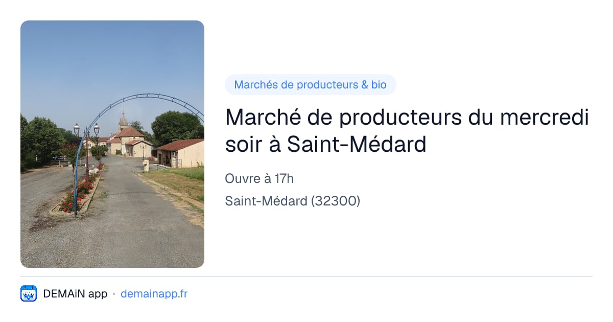 Marché de producteurs du mercredi soir à Saint-Médard — Saint-Médard