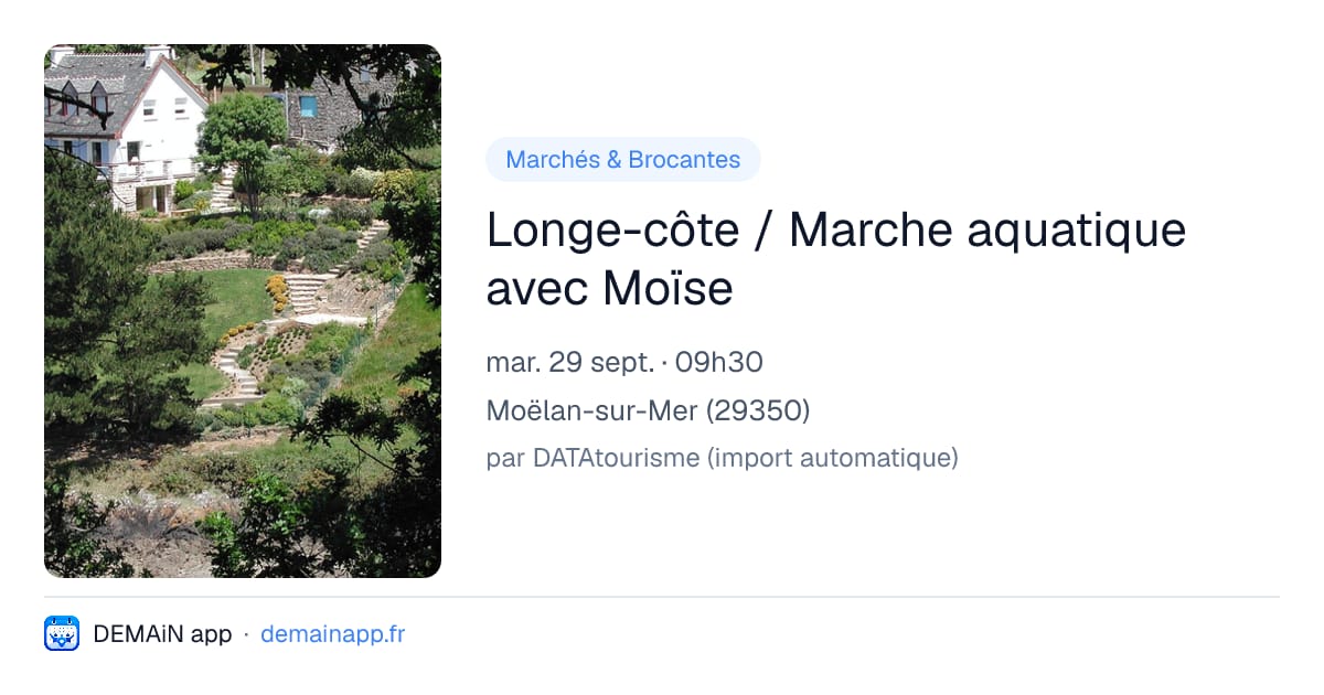 Longe-côte / Marche aquatique avec Moïse — Moëlan-sur-Mer