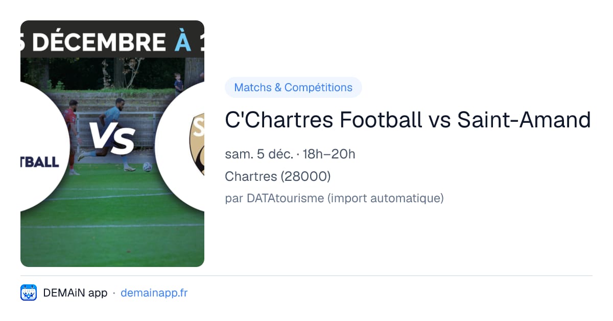 C'Chartres Football vs Saint-Amand — Chartres