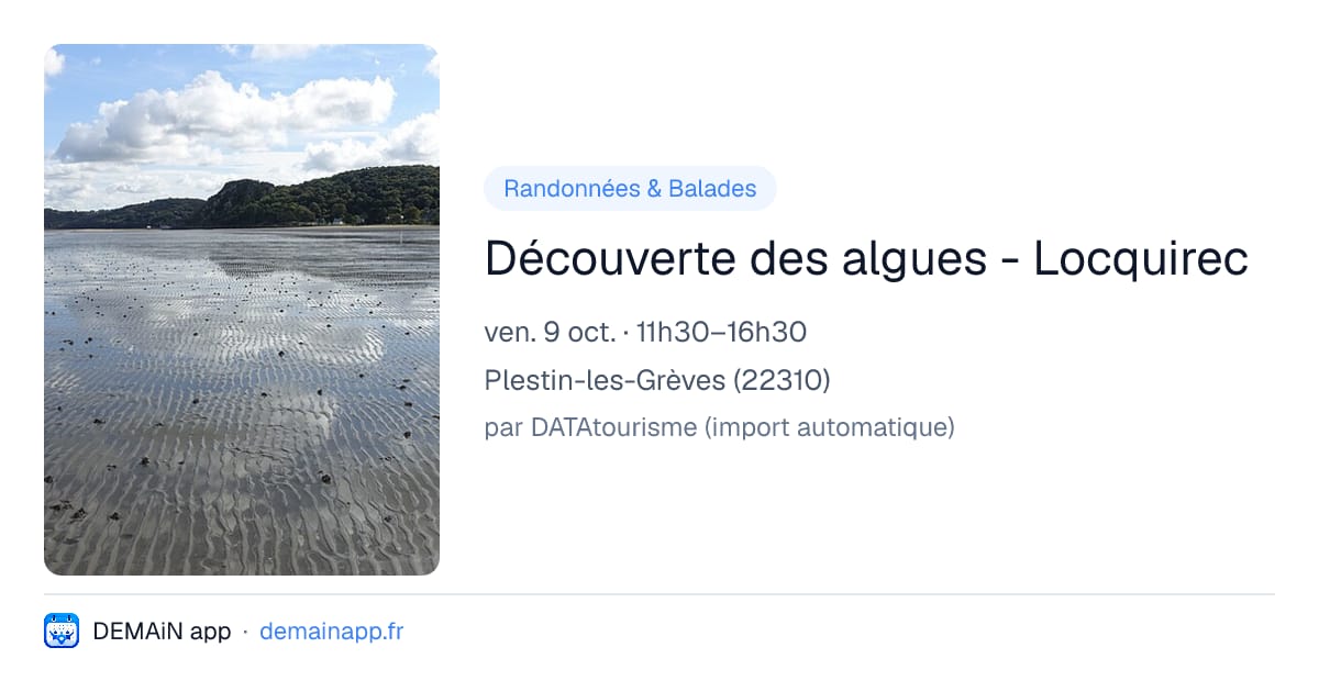 Découverte des algues - Locquirec — Plestin-les-Grèves