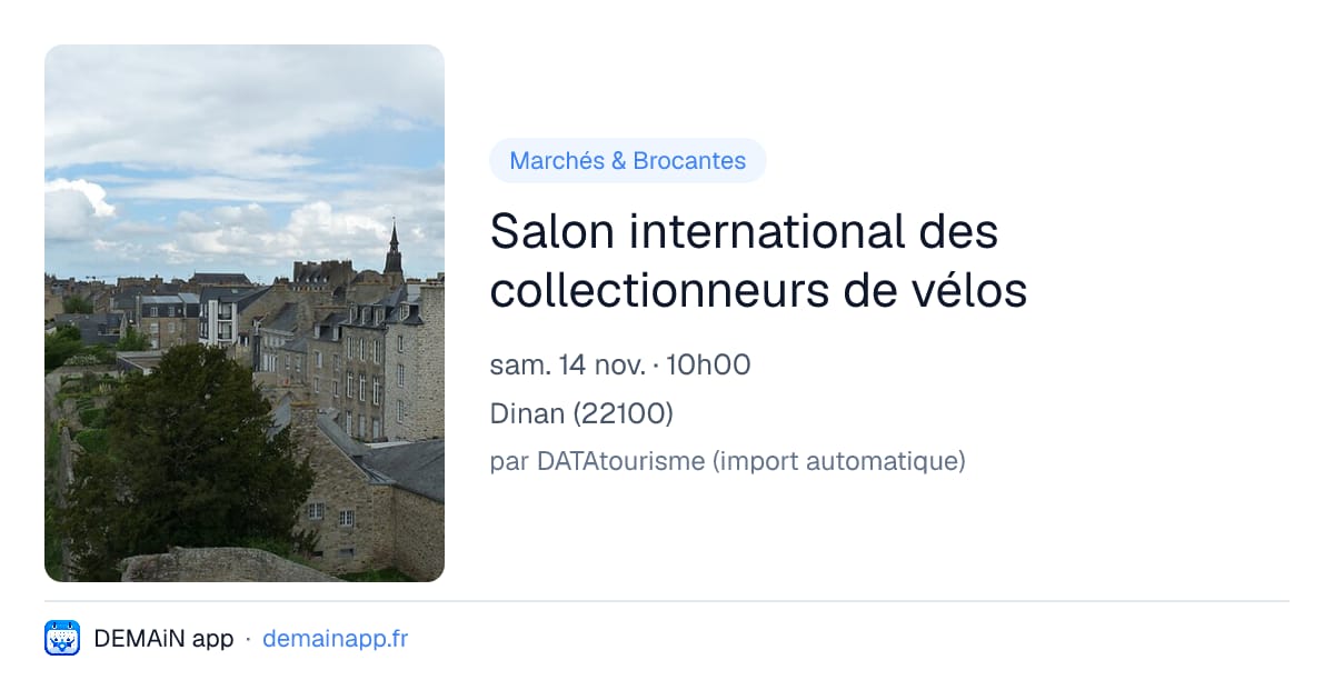 Salon international des collectionneurs de vélos — Dinan