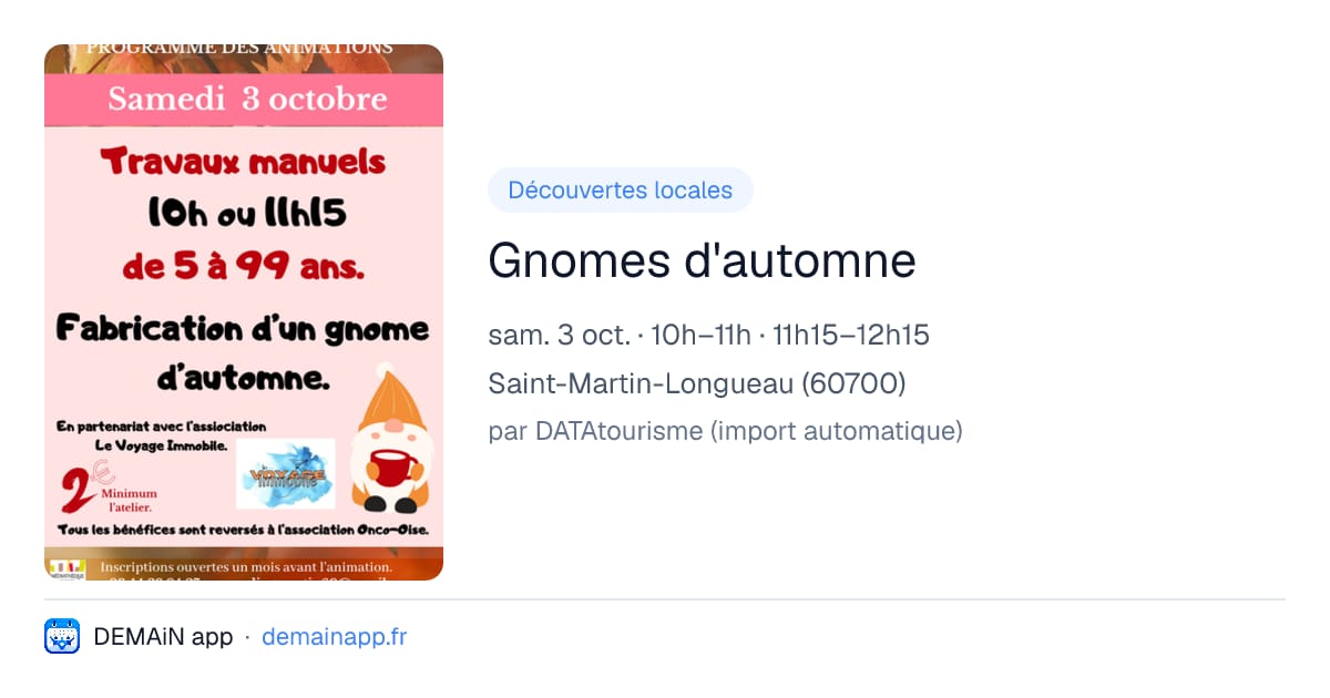 Gnomes d'automne — Saint-Martin-Longueau