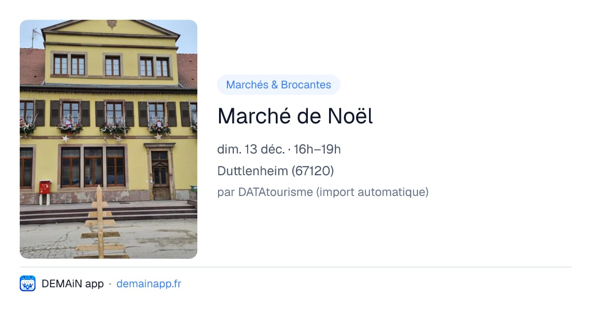 Marché de Noël — Duttlenheim