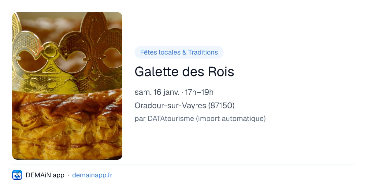 Galette des Rois — Oradour-sur-Vayres