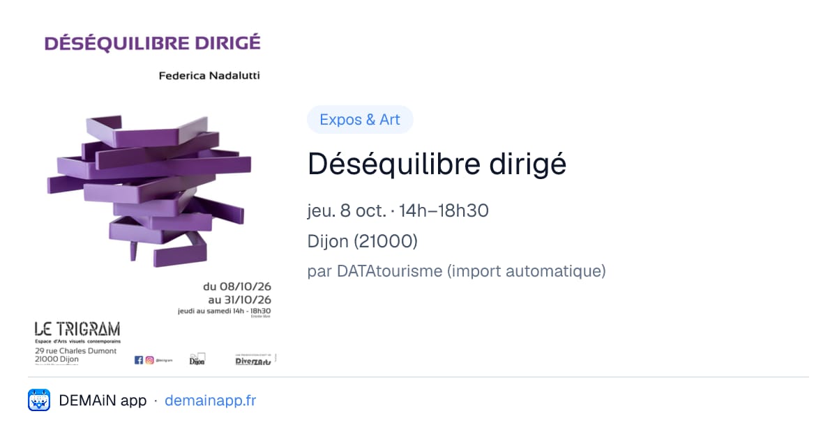 Déséquilibre dirigé — Dijon