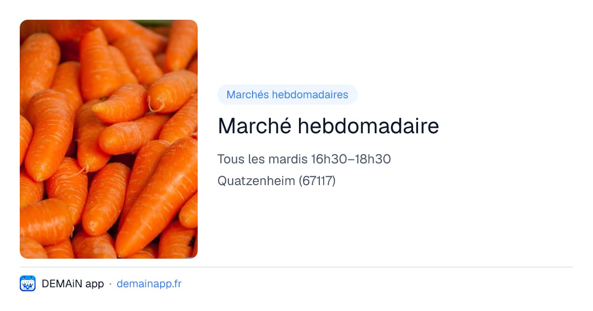 Marché hebdomadaire — Quatzenheim