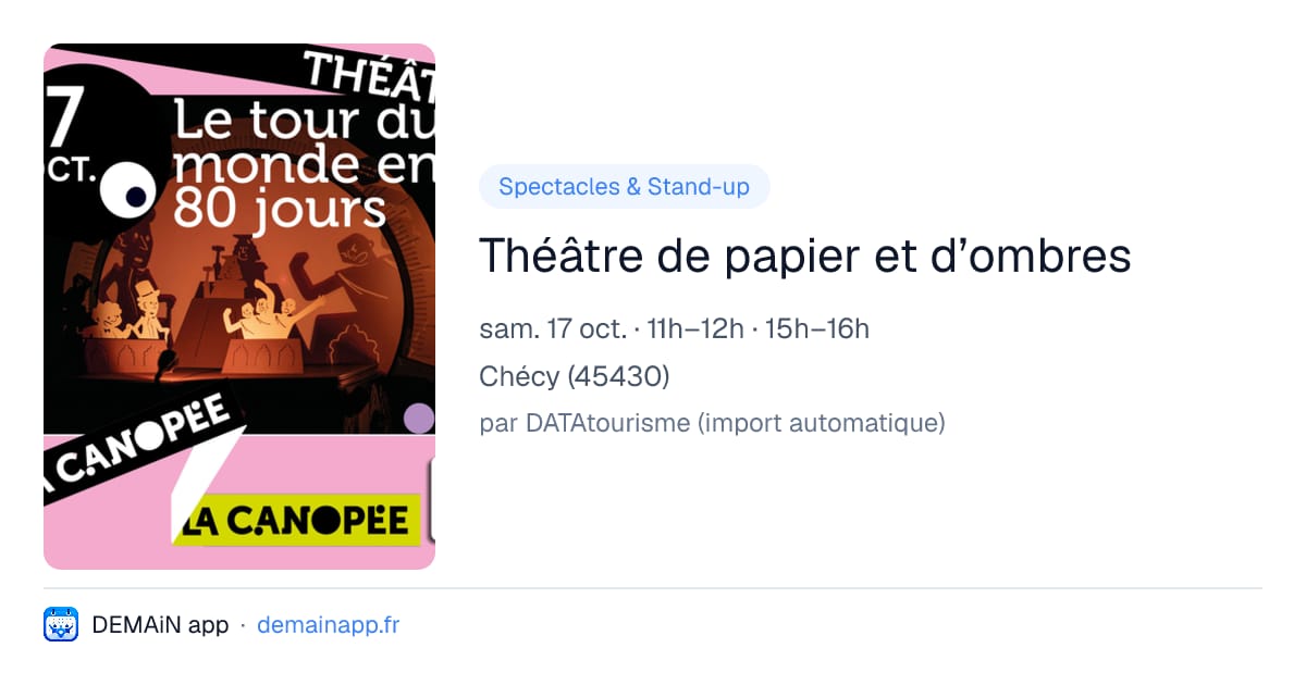 Théâtre de papier et d’ombres — Chécy