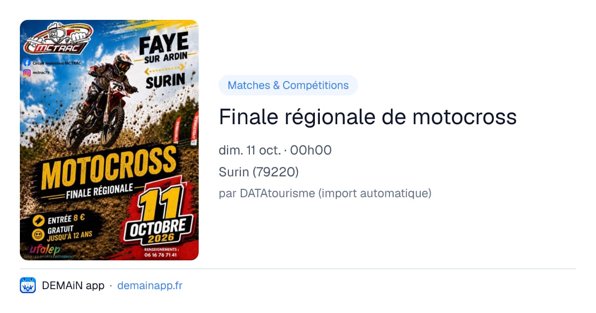 Finale régionale de motocross — Surin