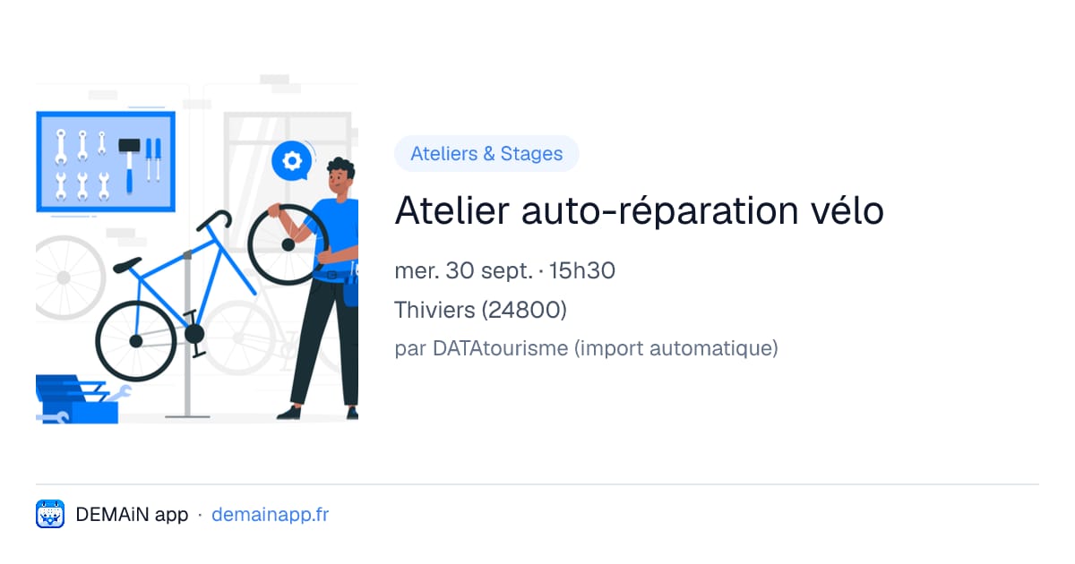 Atelier auto-réparation vélo — Thiviers