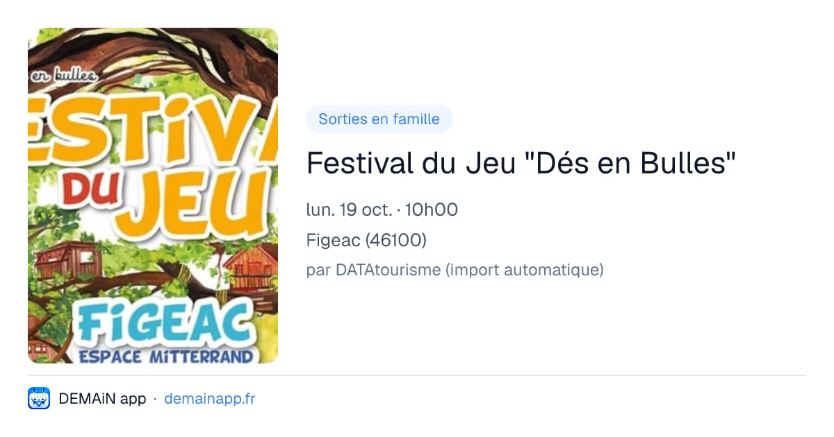 Festival du Jeu "Dés en Bulles" — Figeac