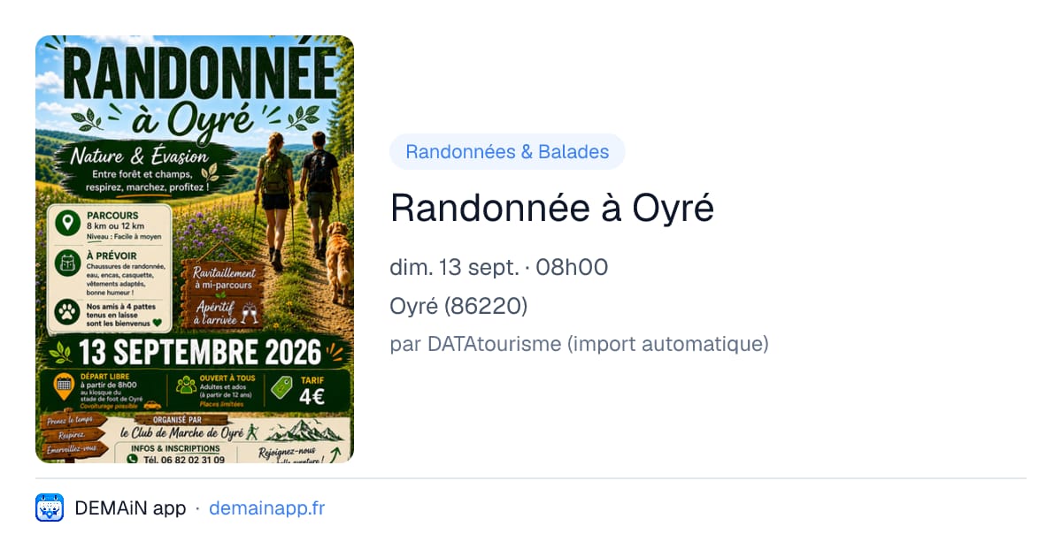 Randonnée à Oyré — Oyré