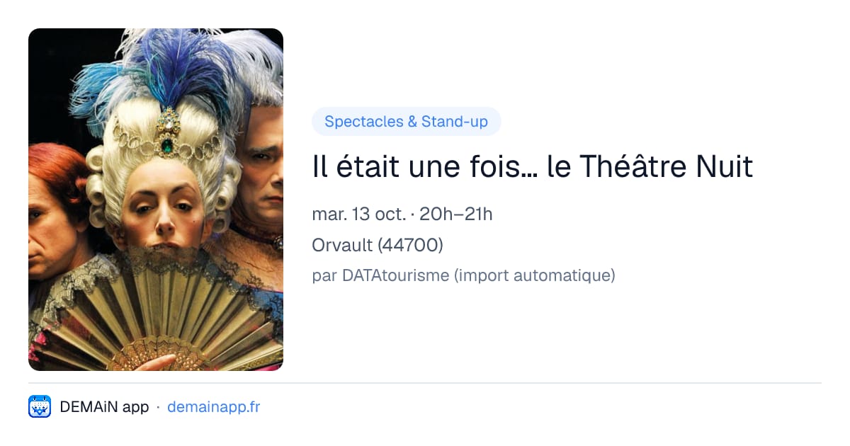 Il était une fois… le Théâtre Nuit — Orvault