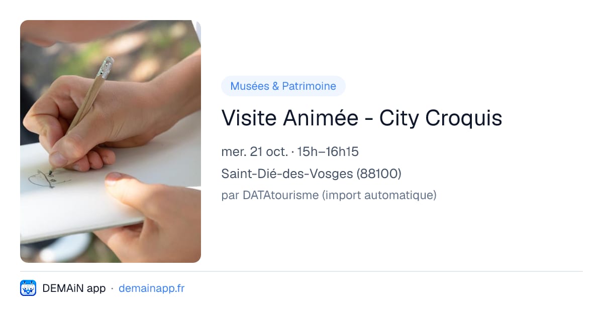 Visite Animée - City Croquis — Saint-Dié-des-Vosges