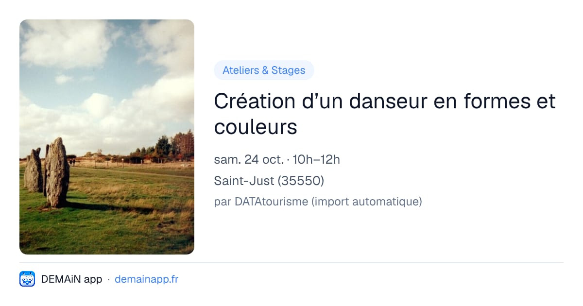 Création d’un danseur en formes et couleurs — Saint-Just