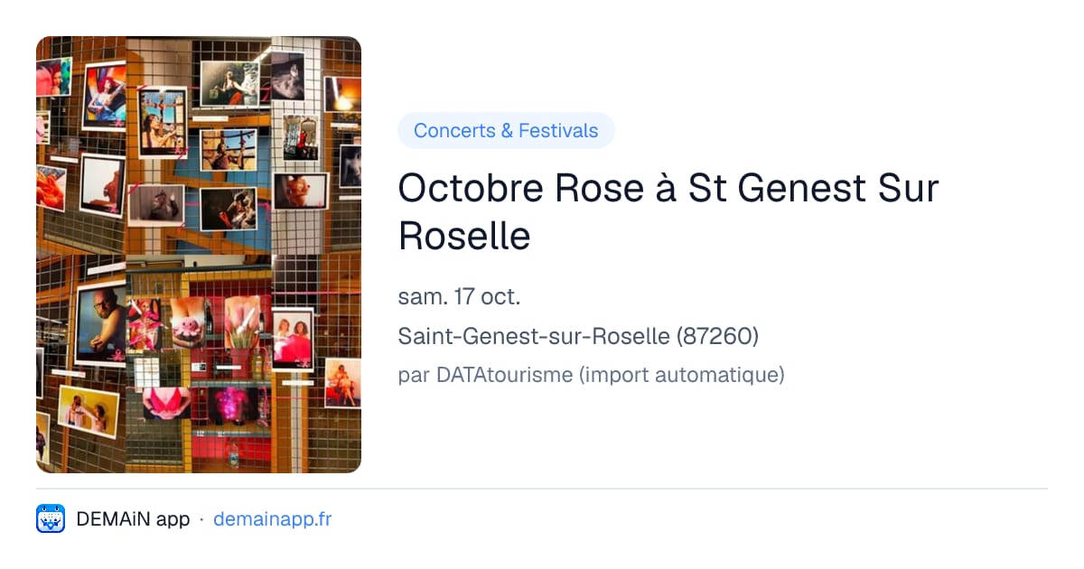 Octobre Rose à St Genest Sur Roselle — Saint-Genest-sur-Roselle