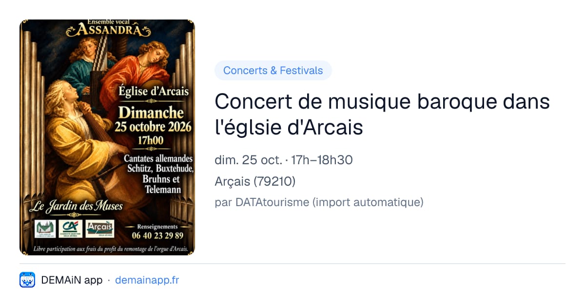 Concert de musique baroque dans l'églsie d'Arcais — Arçais