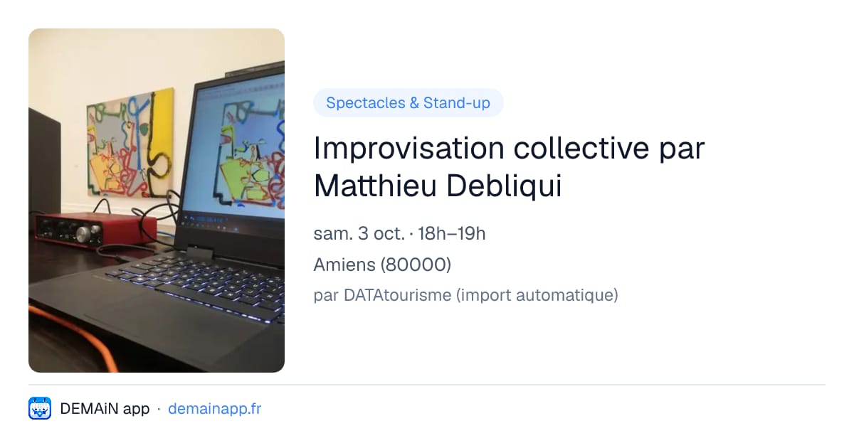 Improvisation collective par Matthieu Debliqui — Amiens