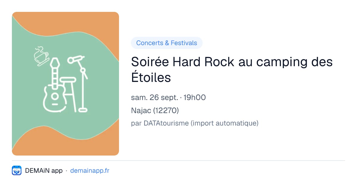 Soirée Hard Rock au camping des Étoiles — Najac