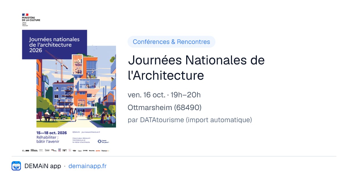 Journées Nationales de l'Architecture — Ottmarsheim