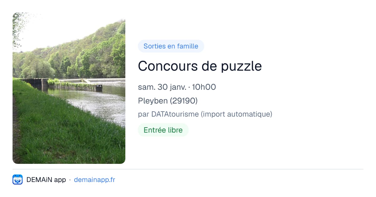 Concours de puzzle — Pleyben
