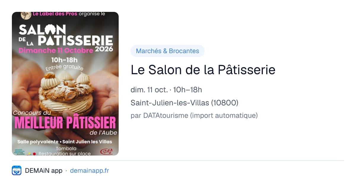 Le Salon de la Pâtisserie — Saint-Julien-les-Villas