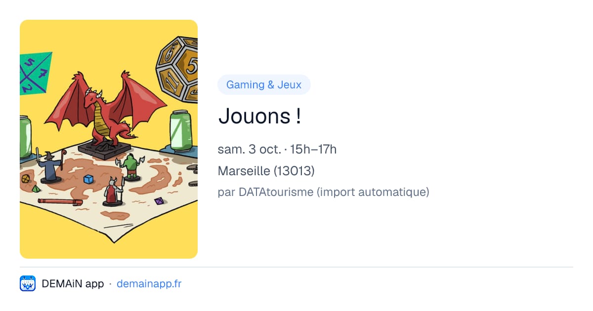 Jouons ! — Marseille