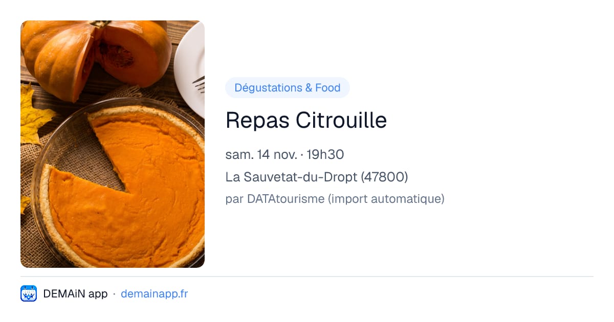 Repas Citrouille — La Sauvetat-du-Dropt
