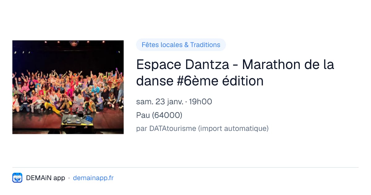 Espace Dantza - Marathon de la danse #6ème édition — Pau