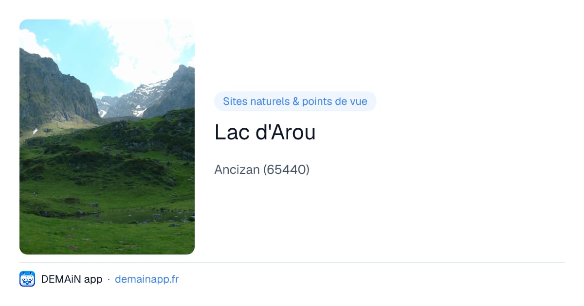 Lac d'Arou — Ancizan