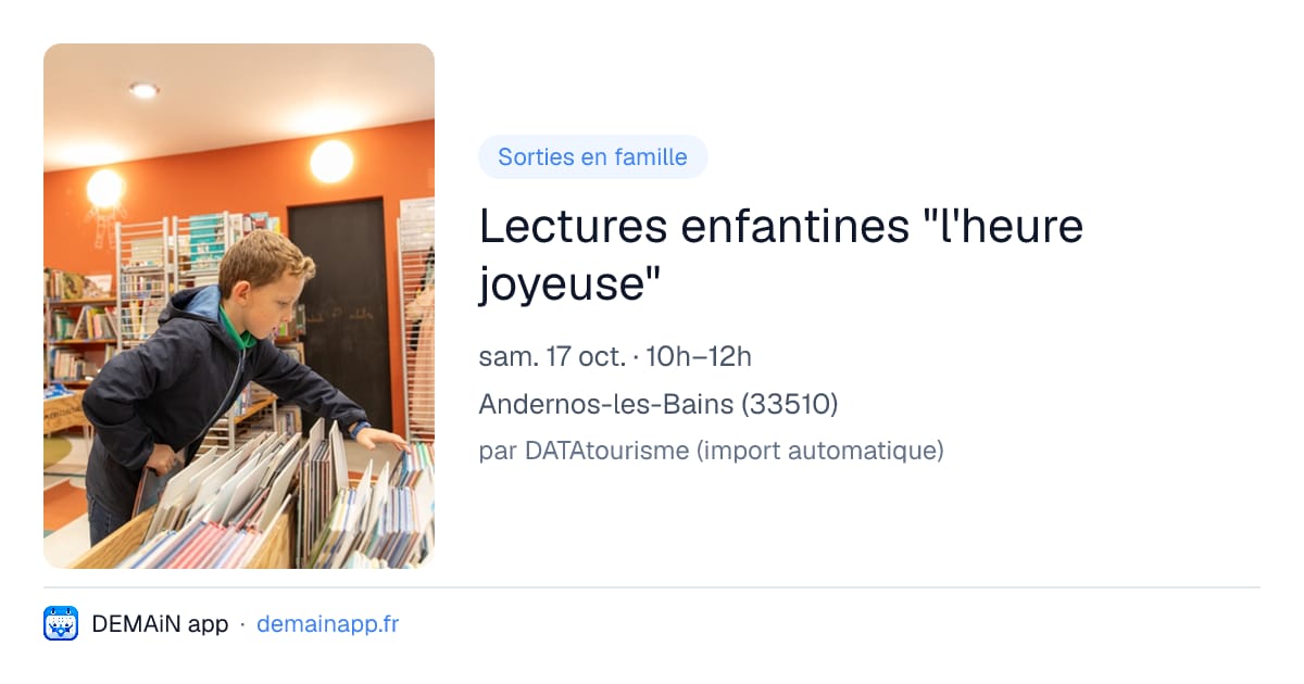 Lectures enfantines "l'heure joyeuse" — Andernos-les-Bains