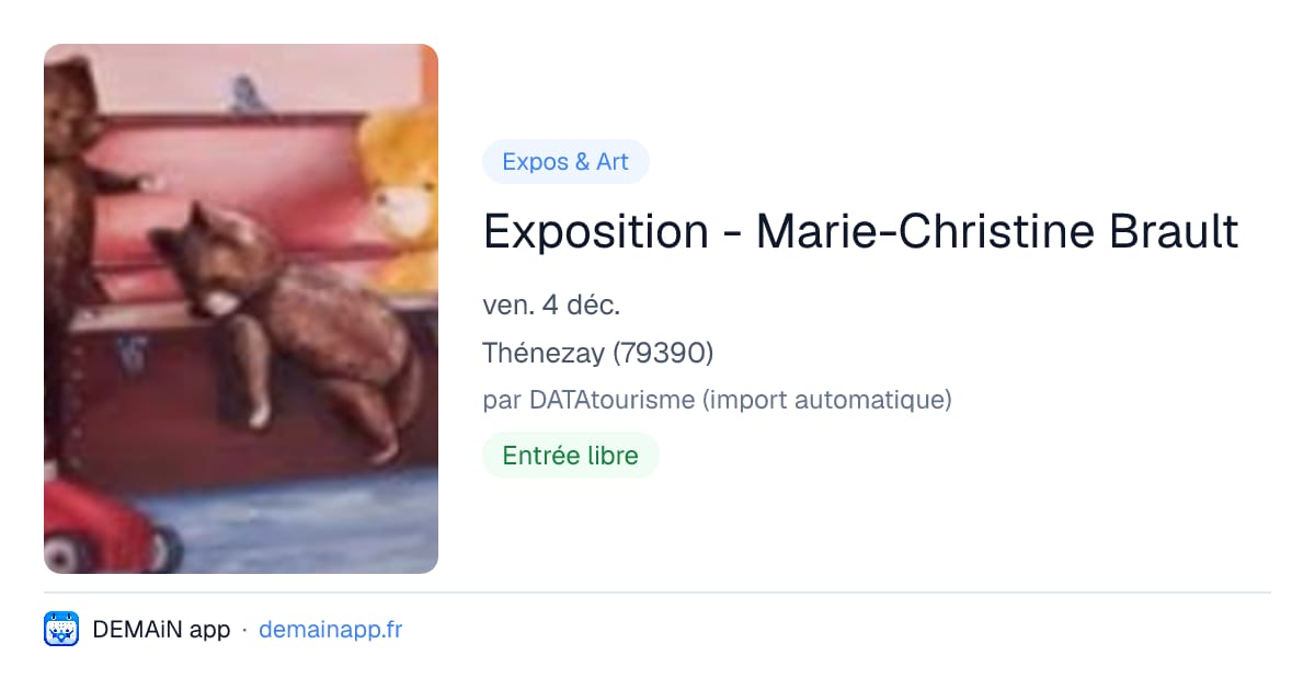 Exposition - Marie-Christine Brault — Thénezay
