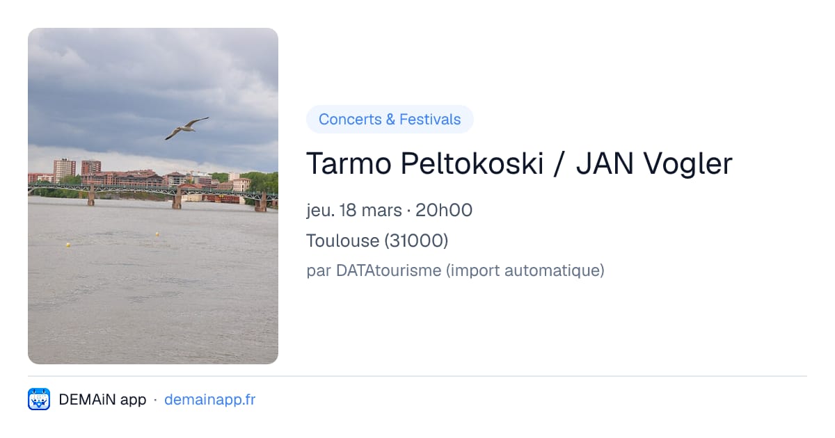 Tarmo Peltokoski / JAN Vogler — Toulouse