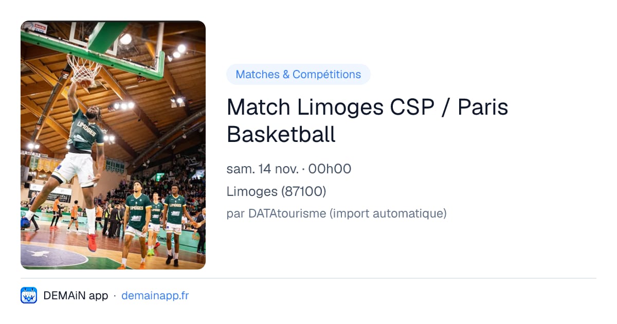 Match Limoges CSP / Paris Basketball — Limoges